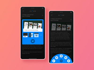 Share Article app appdesign article blog design minimal share simple ui uidesign ux