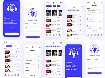 Music app UI app design app redesign daily design daily ui music app music app redesign music app ui new ideas podcast redesign challenge ui uiux