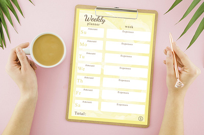 Weekly and Monthly budget planner! design graphic design planer vector weeklyplaner