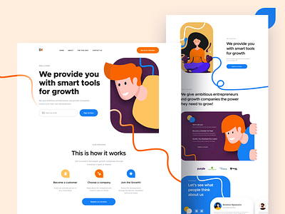 D8 Landing Page 2019 agency website business concept illustration ironsketch landing page landing page design trandy user experience design user interface user interface design ux website design