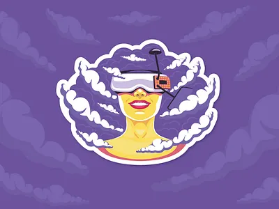 Blondie FPV Sticker Pack art cartoon design flat illustration illustrator vector