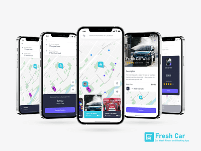 Car Wash Finder App app car wash car wash finding ui ux ui design