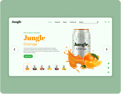 Jungle Juice branding colorful drink fresh juice ui ux web design website