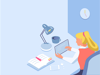 Online education! education graphic design illustration landing page online vector