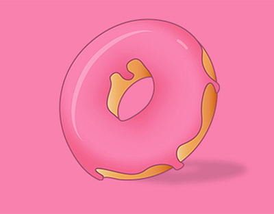 Sweet Doughnut vector/Illustration 3d digital art feminine graphic design illustration line art minimalist trending vector art