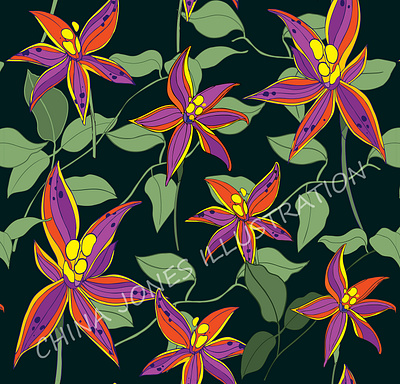 "Australian Fauna Flowers" Pattern adobe illustrator australian fauna design fauna floral illustration pattern design repeat pattern seamless pattern vector illustration