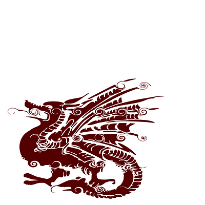 Red dragon design graphic design illustration vector