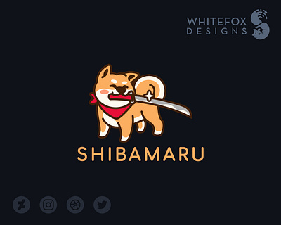 SHIBAMARU branding dog logo shibainu sword