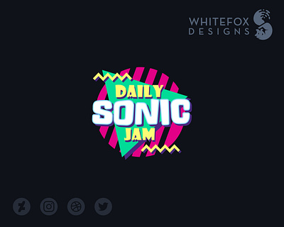 Daily Sonic Jam 90s branding logo music sonic sound