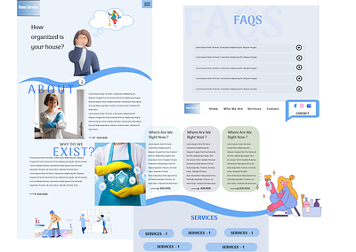 Home Cleaning Website Design design illustration prototype ui ux webdesign