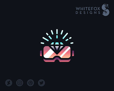 Ruxandra GP branding diamond gem glasses logo vector vr