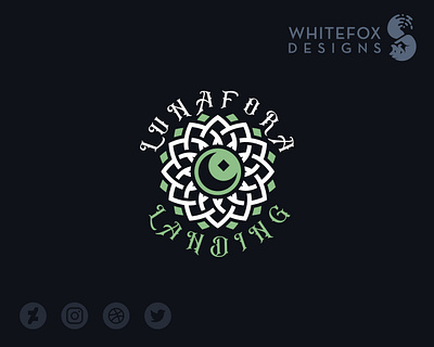 Lunafora Landing branding design flower logo mandala moon nature star sunflower vector