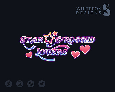 Star Crossed Lovers branding cute design heart logo star vector