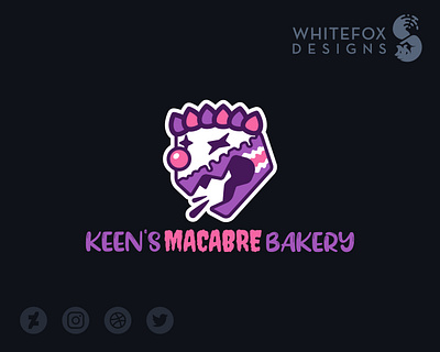 Keens Macabre Bakery bakery branding cake clown design logo macabre vector