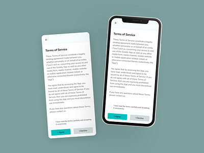 Terms of Service app app design app services branding daily ui design design ui dezele dribbble shot freelancer designer graphic design logo new color schemes prototype research terms of service ui ui challenge ux website services