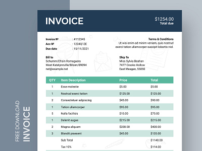 Commercial Invoice Free Google Docs Template bill business corporate design doc docs document google invoice invoices pay payment print printing sales tax template templates