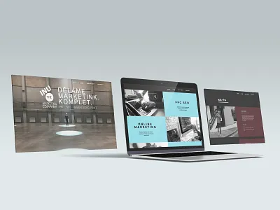 Marketing company website design logo ui ux