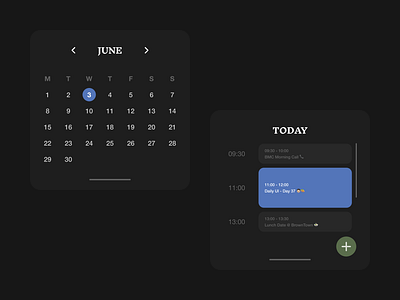 #037 Calendar Widgets For iOS [iPhone To-Do & Monthly View UI] app branding calendar calendar ui daily ui daily ui challenge design illustration ios widget iphone ui iphone widget logo typography ui ux vector widget