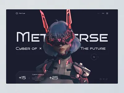 MetCyb - Cyber metaverse concept binance clean crypto crypto wallet cryptocurrency design ethereum finance landing landing page metaverse minimal nft robot ui ux web design website