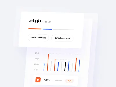 Clouda :: File Manager Interaction clean cloud dashboard design file manager graph interaction minimal motion graphic prototype ui ux white