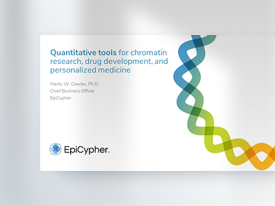EpiCypher — Biotech Pitch Deck biology blue cancer creative deck dna figma genetics investor presentation medicine mockup pitch deck powerpoint ppt presentation research science slides startup template