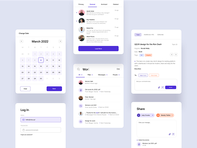 Upfly | UI components app components crm dashboard design desktop event input light minimalistic travel ui ui kit