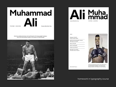 Homework in typography course design poster typography