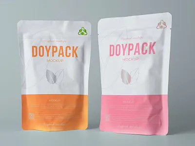 Doypack Packaging Mockup app branding cute design doypack foil illustration logo mockup packaging packaging design