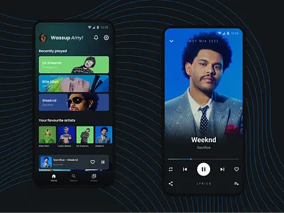 Music app app branding clean design figma flat gradient interface minimal mobile mobile app modern music music app product design simple typography ui ui ux ux