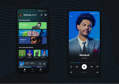 Music app app branding clean design figma flat gradient interface minimal mobile mobile app modern music music app product design simple typography ui ui ux ux