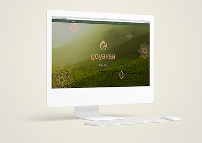 Homepage design for Goyavaa art direction branding coral corporate identity digital graphic design green home page mockup natural organic tea tea brand ui ux web design website