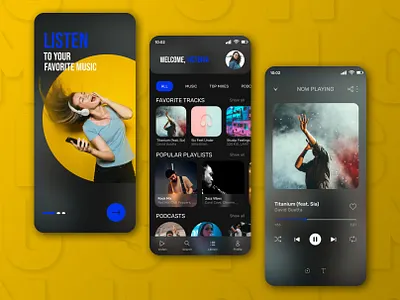 Music Streaming App app design figma mobile ui ux web