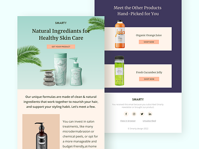 Email Template Design beauty product clean ui creative design email template figma minimal mobile design print product design responsive design template design trendy design ui uidesign uiinspiration uitrends ux uxdesign web design website design