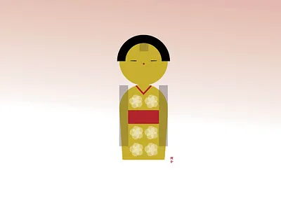 Kokeshi series design graphic design illustration vector