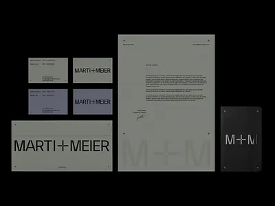 MARTI + MEIER VISUAL IDENTITY architecture brand branding business card engineering identity letterhead logo mark minimal notebook symbol ui ux visual visualidentity web