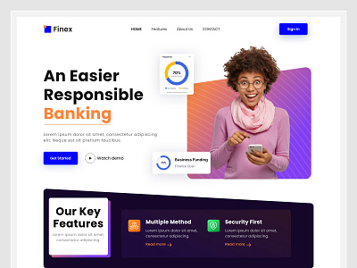 Online Banking: Home Page bank bank app banking card cpdesign creativepeoples credit card digital banking finance finance website fintech fintech industry fintech website interface landing page money trending wallet web web design