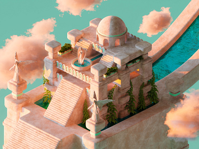 Our little paradise 3d 3d illustration 3dart arminkhorsandipour blender illustration آرمین خرسندی