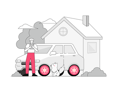 Insurance Illustration app art artist artwork branding design house illust illustration illustration design insurance logo typography ui ux vector