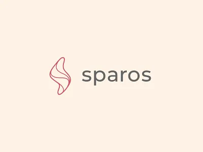 Sparos Dental Supplies abstract branding dental graphic design logo pink