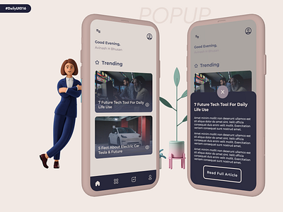 Popup-Overlay DailyUI 016 app design daily ui 016 dailyui 016 mobile app design mobile app ui design mobile ui design overlay pop up popup product app design ui