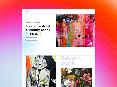 Personal Portfolio - Web Landing Page Design artistic design figma flat design landing page latest ui minimal mrsid mrsidverse portfolio uidesign webdesign