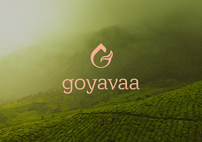 Goyavaa logo art direction branding coral corporate identity drop fire graphic design green key visual logo logo design organic tea tea brand
