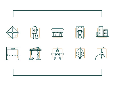 Icons for presentation blue branding car icon dark green design flat golden icon illustration infographic keys icon logo square icon stroke icons ui