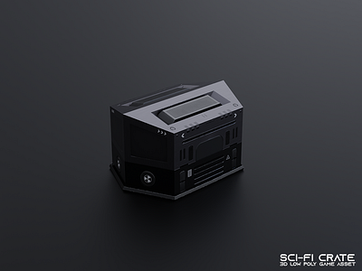 Sci-fi Crate/Box Low Poly Game Asset Design 3d 3d art 3d artist 3d design 3d game asset 3d rendering blender cycles design game game asset game asset design low poly low poly asset sc fi crate sci fi sci fi box sci fi concept sci fi game asset texture