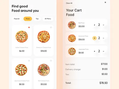 Food Delivery App Design app app concept app design appui appux branding custom daily design design dribbble food delivery graphic design ui ui designer ui inspiration ui trends uiux uiux design ux design ux designer
