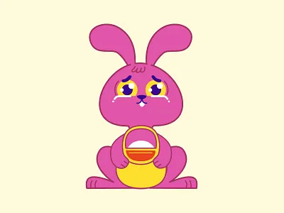 sad easter illustration sad