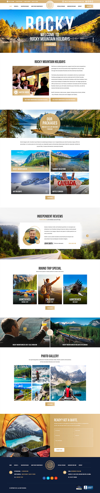 Rocky Mountain Holidays design typography ui