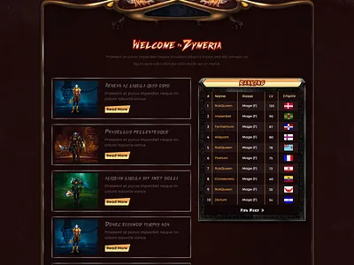 Legendary Zymeria design typography ui