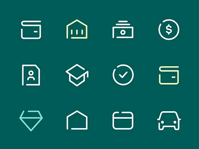 Wealth Icons animation branding branding design design graphic design icon icons illustration motion graphics softfacade ui ux web design website design