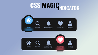 Magic Navigation Menu Indicator | Navigation Tab Bar Menu